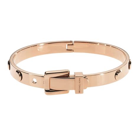 michael kors astor rose gold tone buckle bangle|Michael Kors Studded Adjustable Astor Buckle Rose Gold Tone .